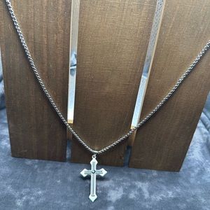 Mens 26” cross necklace